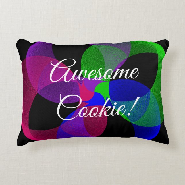 Fantastisk Cookie Geometric Fusion Accent Pillow Prydnadskudde (Framsidan)