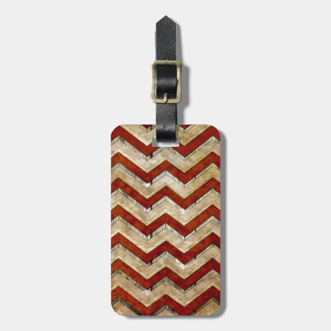 Fantastisk coola chevron zigzag mönster bagagebricka (Vertikal Framsida)