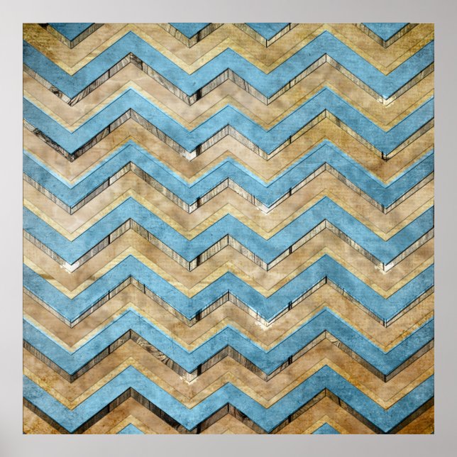 Fantastisk coola chevron zigzag mönster poster (Framsidan)