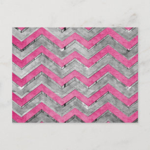 Fantastisk coola chevron zigzag mönster vykort