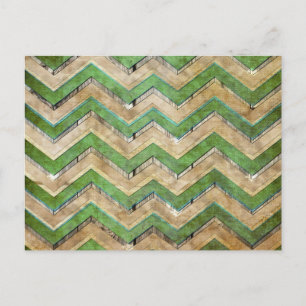 Fantastisk coola chevron zigzag mönster vykort