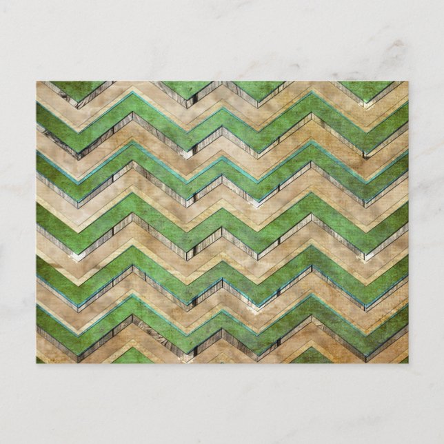 Fantastisk coola chevron zigzag mönster vykort (Framsida)