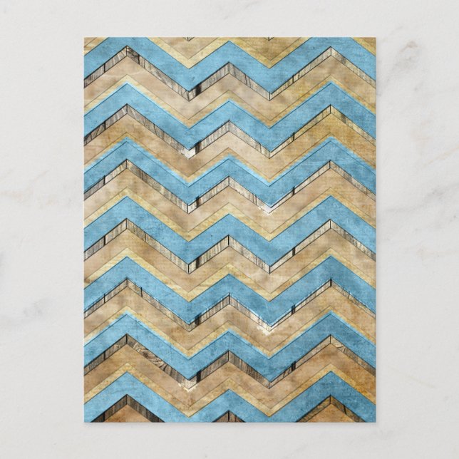 Fantastisk coola chevron zigzag mönster vykort (Framsida)
