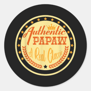 Fantastisk Coola Fars dag Grandpa Pawpaw Design  Runt Klistermärke