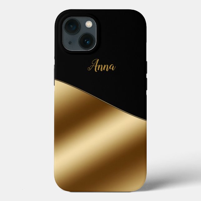 Fantastisk, Coola Guld~Black Fodral-Mate iphone ca (Baksida)