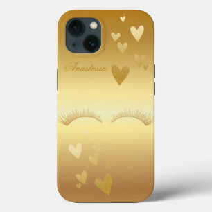 Fantastisk, Coola, Guld Faux Lash and Heart