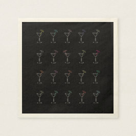 Fantastisk Coola Neon Martini Glass Pappersservett