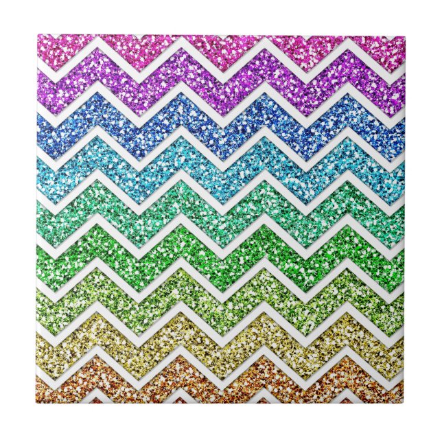 Fantastisk coola trendig chevron zigzag mönster re kakelplatta (Framsidan)