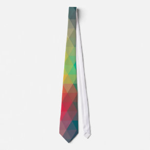 Fantastisk coola trendig färglösa trianglar mön slips