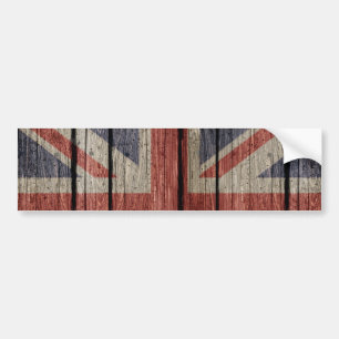 Fantastisk coola trendig gamle wood grunge U.k. fl Bildekal