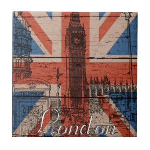Fantastisk coola trendig gamle wood grunge U.k. fl Kakelplatta