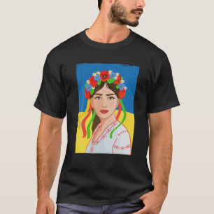 Fantastisk Coola Ukrainska Girl Art Ukraina Pride T Shirt