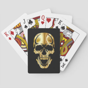 Fantastisk coola Underbar svart Guld Skull Casinokort
