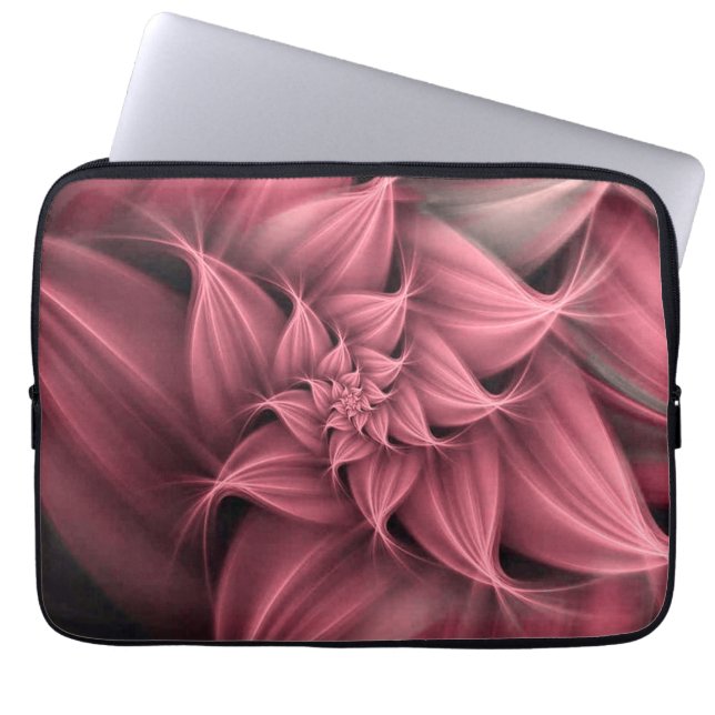 Fantastisk Coral Rosa Flower Fractal Laptop Fodral (Framsidan)