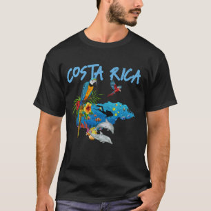 Fantastisk Costa Rica Souvenir Papegoja Scuba Dykn T Shirt