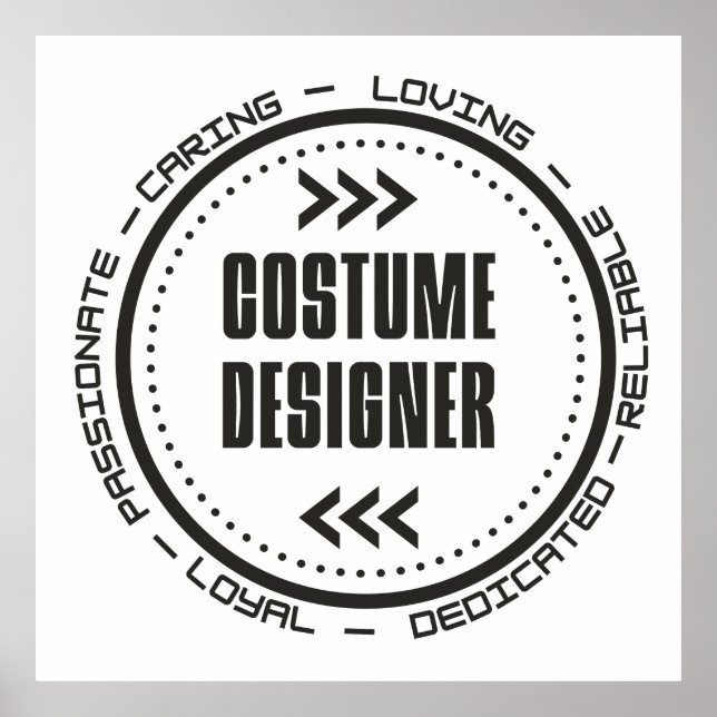Fantastisk Costume Designer Poster (Framsidan)