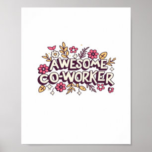 Fantastisk Coworking, Colleague Gift, Best Coworki Poster