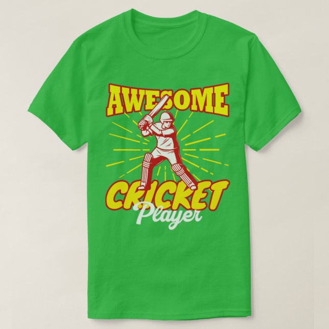 Fantastisk Cricket Player Cricketer T Shirt (Design framsida)