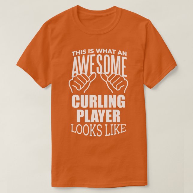 Fantastisk Curling Gift Design for Women T Shirt (Design framsida)