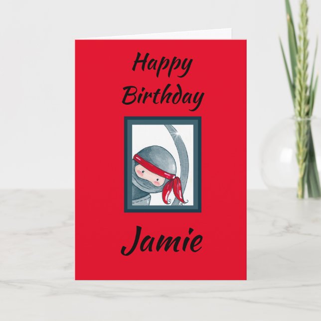 Fantastisk Cute Ninja Kort (Framsida)