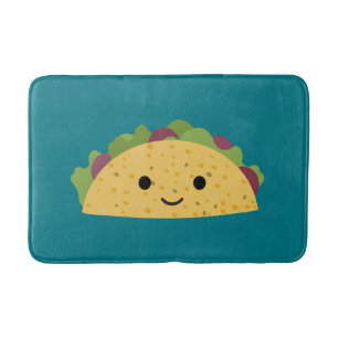 Fantastisk Cute Tecknad Kawaii Smiling Taco Badrumsmatta
