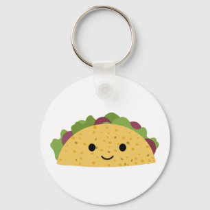 Fantastisk Cute Tecknad Kawaii Smiling Taco Nyckelring