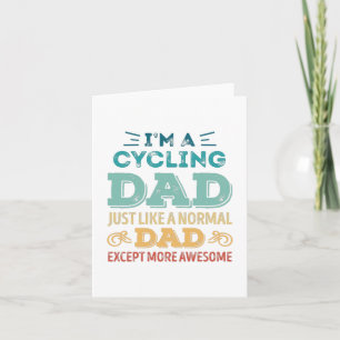Fantastisk Cycling Pappa Fars dag Funny Gift Anteckningskort