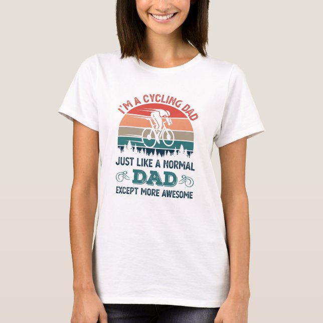 Fantastisk Cycling Pappa Funny Bicycle Gift T Shirt (Framsida)