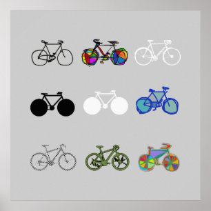fantastisk-cyklar grupperad design poster