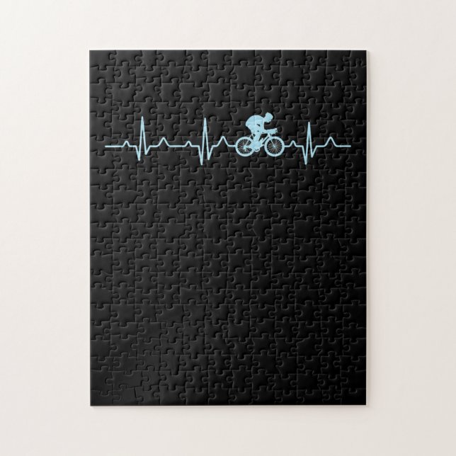 fantastisk cykliskt hjärtslag, bergsincykling pussel (Vertikal)