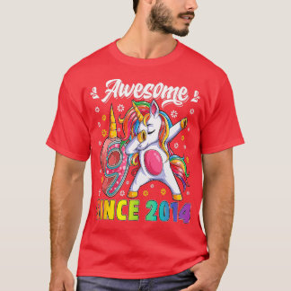 Fantastisk Dabbing Unicorn Birthday 9 Year Old Gir T Shirt