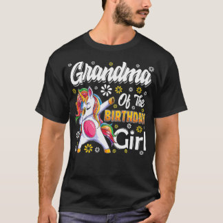 fantastisk dabbing Unicorn-födelsedag Grandma Fami T Shirt