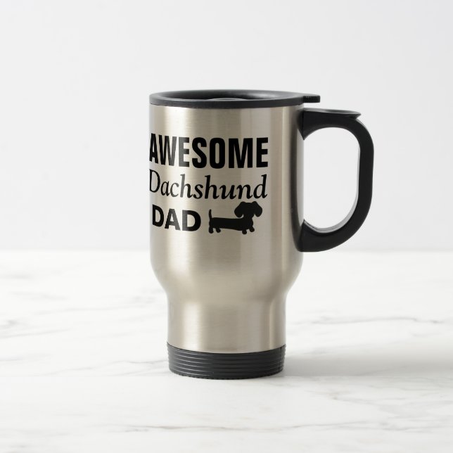 Fantastisk Dachshund Pappa Travel Stainless Steel  Resemugg (Höger)