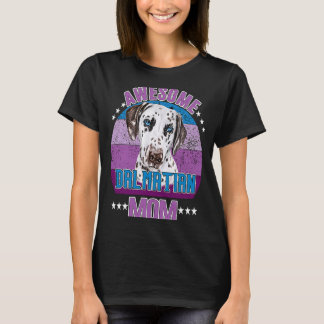 Fantastisk Dalmatien Mamma Retro Sunset Mor Hund 1 T Shirt