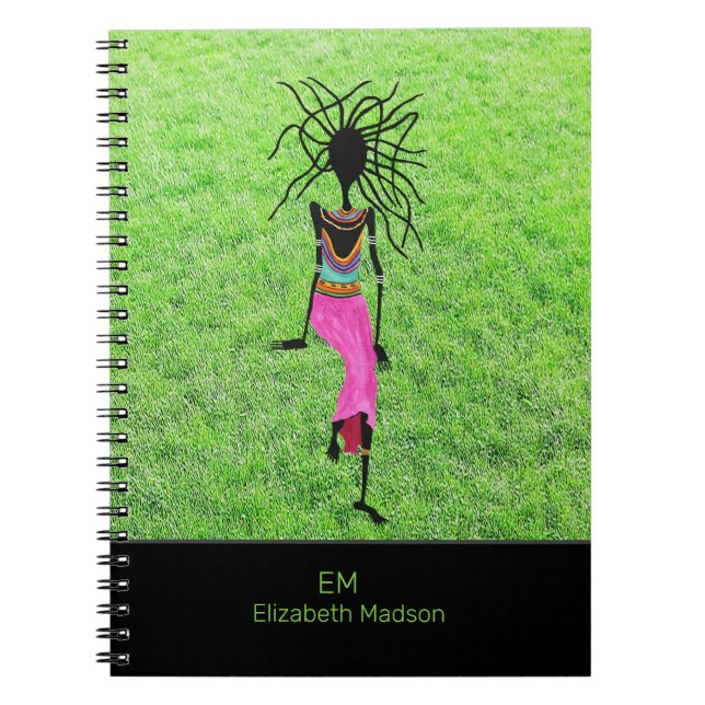 Fantastisk, dansande på gräs anteckningsbok (Framsidan)