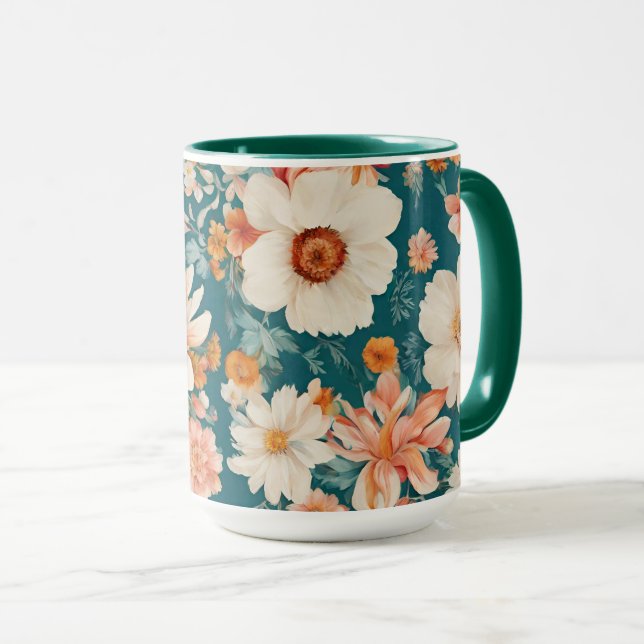 Fantastisk Delikat Flowers Mugg (Framsida höger)
