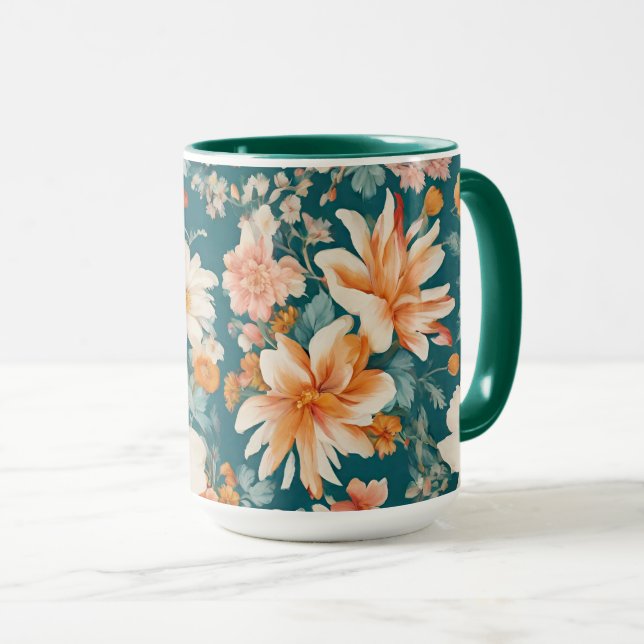 Fantastisk Delikat Flowers Mugg (Framsida höger)