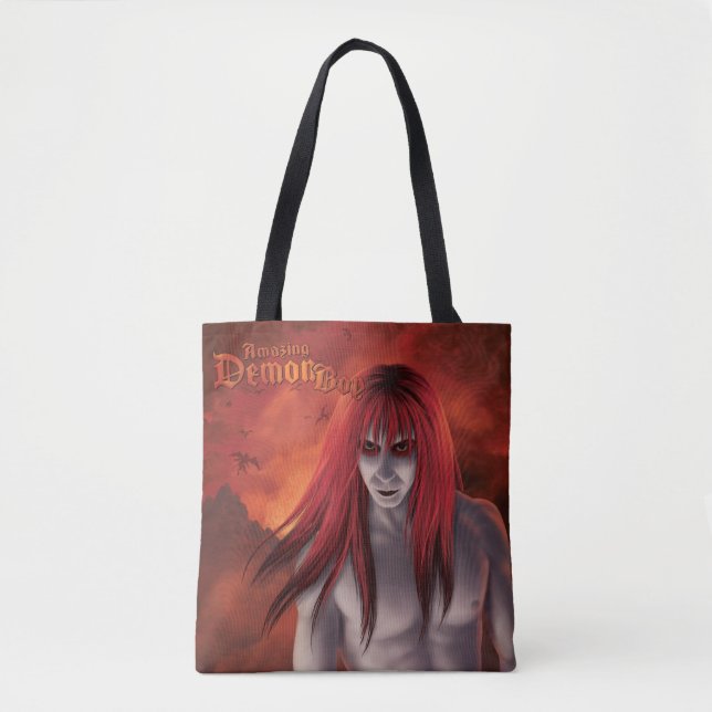 Fantastisk Demon Boy Dawn of the Demon Tote Bag Tygkasse (Framsida)
