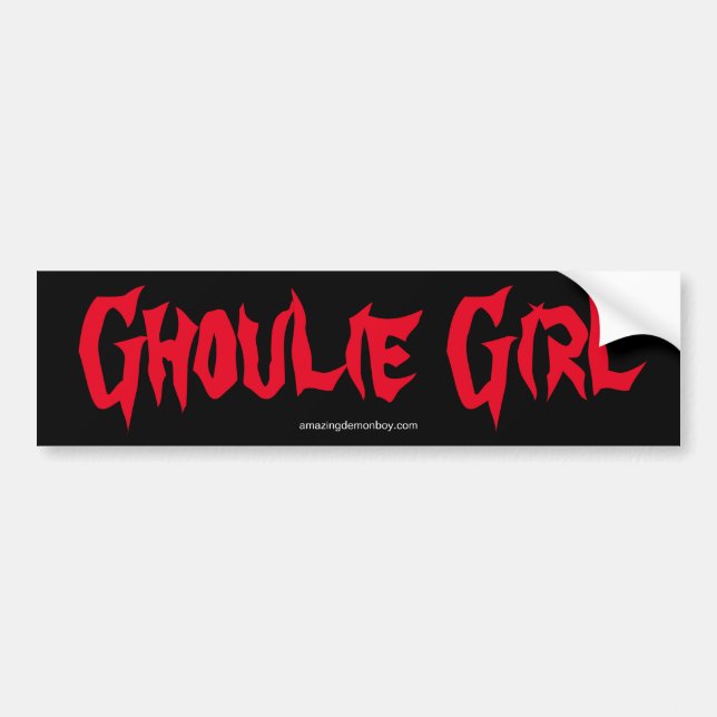 Fantastisk Demon Boy Ghoulie Girl Bumper Sticker Bildekal (Framsidan)