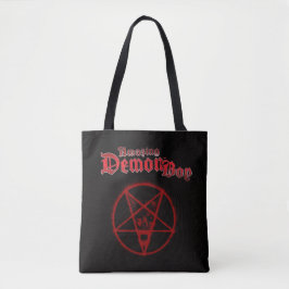 Fantastisk Demon Boy Logotyp & Pentagram Tote Bag Tygkasse