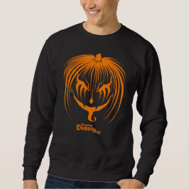 Fantastisk Demonpojke Pumpkinhead Orange Halloween Lång Ärmad Tröja