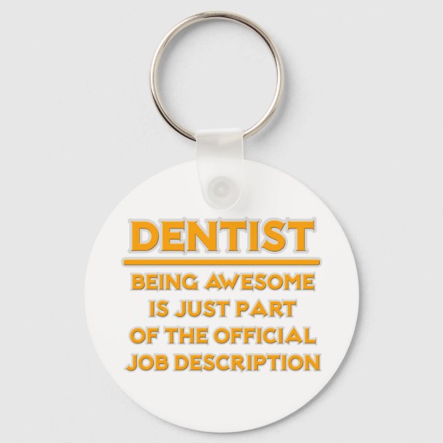 Fantastisk dentist ... Beskrivning av officiellens Nyckelring (Framsida)