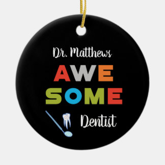 Fantastisk Dentist Colorful Brev på Black Julgransprydnad Keramik