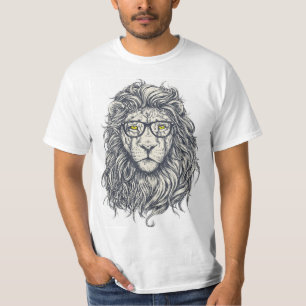 Fantastisk design för en man med en lejonare bild t shirt