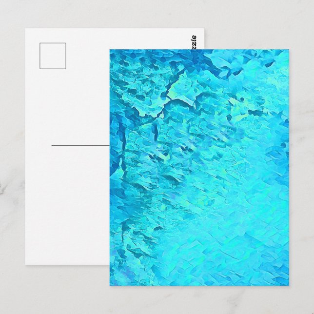 Fantastisk design för tropiska oceanteman i vatten vykort (Fram/baksida)