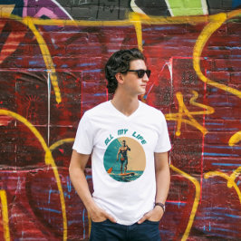 Fantastisk design med människa på supadlbrädan t shirt