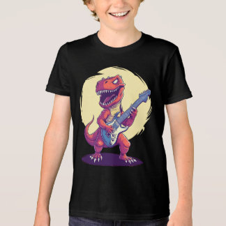 Fantastisk Dinosaur Jamming on Electric Guitar T Shirt