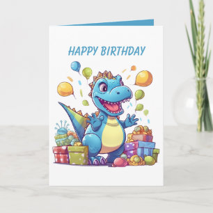 Fantastisk dinosaur party-pojkar kort