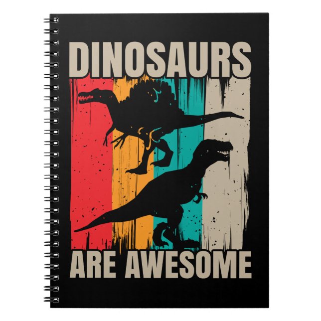Fantastisk Dinosaurs Boys Girls Spinosaurus Trex R Anteckningsbok (Framsidan)