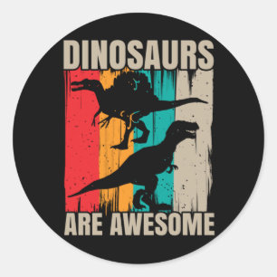 Fantastisk Dinosaurs Boys Girls Spinosaurus Trex R Runt Klistermärke